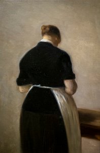 Studium stojącej kobiety, widok z tyłu