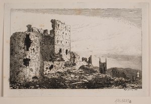 Hammershus na Bornholmie autorstwa Vilhelm Kyhn