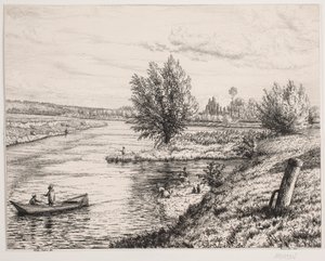 Lot nad rzeką Marną autorstwa Vilhelm Kyhn