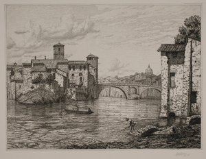 Wyjdź, zobacz Ponte Rotto i Rom autorstwa Vilhelm Kyhn