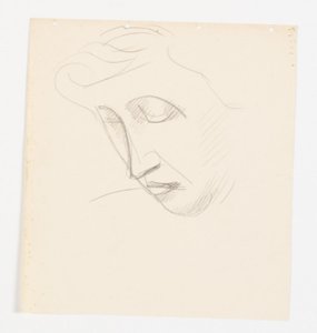 Portret kobiety w profilu 3/4, zgięty w lewo autorstwa Vilhelm Lundstrøm
