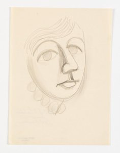 Portret córki artysty, Dorte Lundstrøm, w trzech czwartych profil po prawej autorstwa Vilhelm Lundstrøm