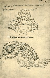 Plan kościoła i śpiący apostoł, 1220-1240, 1943.