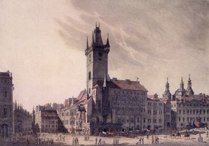 Ratusz Staromiejski (kolorowa akwaforta)