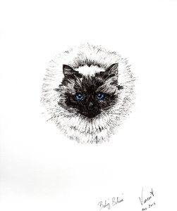 Bal dziecka, 2015, (tusz na papierze) autorstwa Vincent Alexander Booth