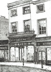 Cheltenham Spa, 2017, (Tusz na papierze) autorstwa Vincent Alexander Booth