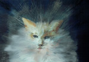 Monty puchacz, 2015, (olej na płótnie) autorstwa Vincent Alexander Booth
