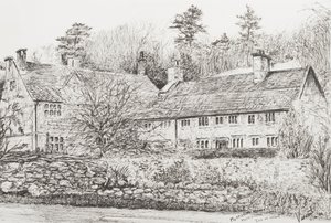 Mottistone Hall Isle of Wight, 2008 (Atrament na papierze) autorstwa Vincent Alexander Booth