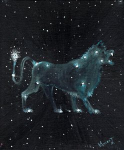 Znak zodiaku Lew, 2016, (olej na płótnie) autorstwa Vincent Alexander Booth
