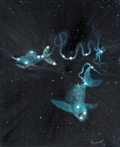 Znak zodiaku Ryby, 2016, (olej na płótnie) autorstwa Vincent Alexander Booth