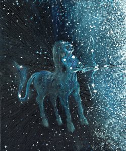 Znak zodiaku Strzelec, 2016, (olej na płótnie) autorstwa Vincent Alexander Booth
