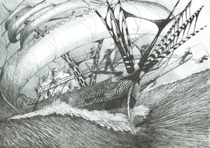 Storm Creators Ocean Antarktyczny, 2017, (Atrament na papierze autorstwa Vincent Alexander Booth