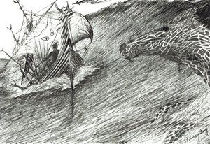 Storm Creators Atlantic, 2012, (tusz na papierze) autorstwa Vincent Alexander Booth