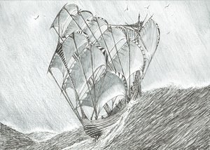 Storm Creators Coral Sea, 2017, (tusz na papierze) autorstwa Vincent Alexander Booth