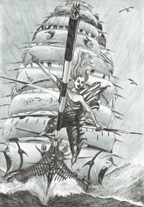 Storm Creators Morze Łazariewa, 2017, (Atrament na papierze) autorstwa Vincent Alexander Booth