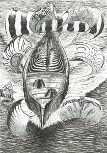 Storm Creators Philippine Sea, 2017, (tusz na papierze) autorstwa Vincent Alexander Booth