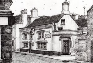 The Kings Head Yarmouth, 2008, (tusz na papierze) autorstwa Vincent Alexander Booth