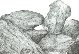 całowanie kamieni na Kinder Scout, 2007 autorstwa Vincent Alexander Booth
