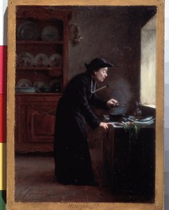 „Chudy!” (Taryfa wielkopostna) Lekarstwo kulinarne w okresie Wielkiego Postu. Obraz Vincenta Jean-Baptiste (Jean Baptiste) Chevilliard (1841-1904) Ermitaż, Sankt Petersburg, Rosja autorstwa Vincent Chevilliard
