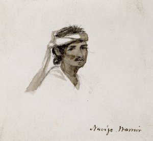 Wojownik Nawaho, 1869-1871 (akwarela)