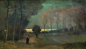 Jesienny krajobraz wieczorem, 1884. autorstwa Vincent van Gogh