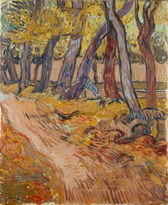 Ścieżka w ogrodzie przy azylu w Saint-Rémy, 1889. autorstwa Vincent van Gogh