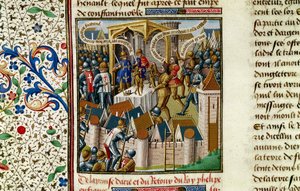 Zdobycie Akki, ok. 1191, XV w. autorstwa Vincent of Beauvais