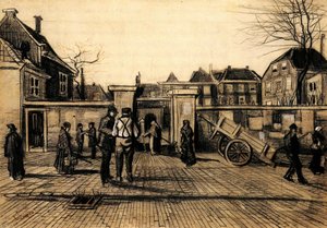 1882, Wejście do Stadsbank van Lening w Hadze. Vincent van Gogh autorstwa Vincent van Gogh