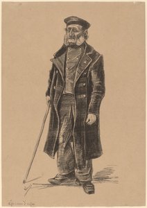 Mieszkańcy przytułku, stoją autorstwa Vincent van Gogh