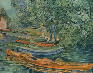 Brzeg rzeki z łodziami wiosłowymi w Auvers, 1890, 1947. autorstwa Vincent van Gogh