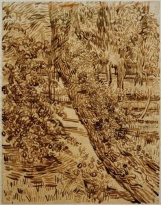 Drzewo z bluszczem w ogrodzie sanatorium autorstwa Vincent van Gogh