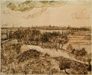 Widok na Arles z Montmajour autorstwa Vincent van Gogh