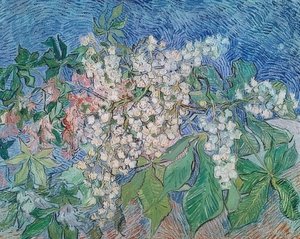 Kwitnące gałęzie kasztanowca. 1890 autorstwa Vincent van Gogh