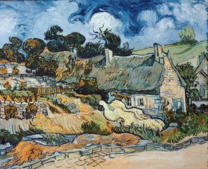 Chaumes de Cordeville do Auvers-Sur-Oise (olej na płótnie) autorstwa Vincent van Gogh