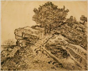 Skała Montmajour z sosnami autorstwa Vincent van Gogh