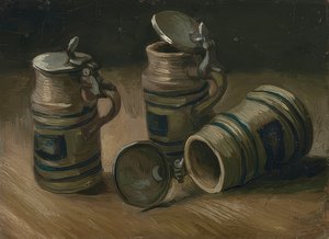Kufle do piwa. 1885 autorstwa Vincent van Gogh