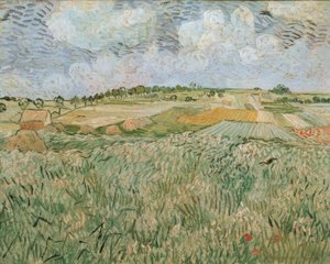 Równina w Auvers z chmurami deszczowymi autorstwa Vincent van Gogh