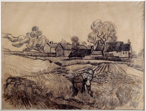Rysunek farmy ojca Elpoi autorstwa Vincenta Van Gogha (1853-1890) (Ec. Hol) 1890 Wym. 0,48 x 0,61 m Paryż. Muzeum Orsay autorstwa Vincent van Gogh