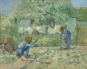Pierwsze kroki, według Millet, 1890. autorstwa Vincent van Gogh