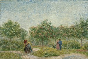 Ogród na Montmartre z kochankami autorstwa Vincent van Gogh