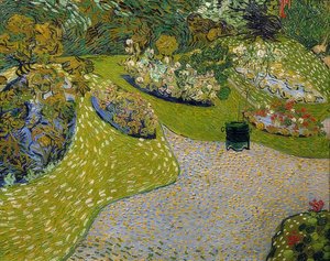 Ogród w Auvers. 1890 autorstwa Vincent van Gogh