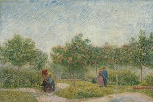 Ogród z parami: Plac Saint-Pierre. 1887 autorstwa Vincent van Gogh