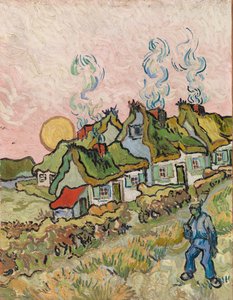 Domy i Figura autorstwa Vincent van Gogh
