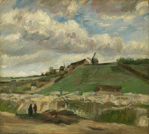 Wzgórze Montmartre z kamieniołomem. Paryż, czerwiec - lipiec 1886 r. autorstwa Vincent van Gogh