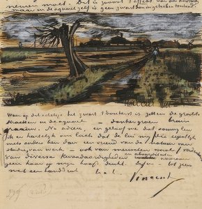 Kopfweide, Brief an Theo van Gogh. 1882 autorstwa Vincent van Gogh