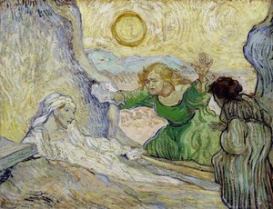 „Wskrzeszenie Łazarza” (Wskrzeszenie Łazarza (wg Rembrandta)) Obraz Vincenta van Gogha (1853-1890) wg Rembrandta autorstwa Vincent van Gogh