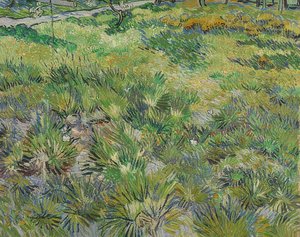 Długa trawa z motylami. 1890 autorstwa Vincent van Gogh