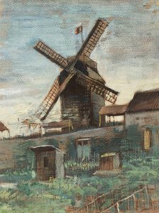 Le Moulin Le Blute-fin. 1886 autorstwa Vincent van Gogh