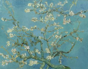 Kwiaty migdałowe. 1890 autorstwa Vincent van Gogh