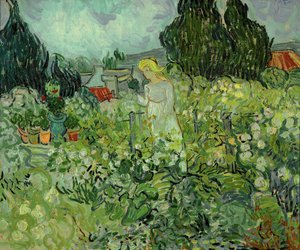 Pani Gachet w swoim ogrodzie w Auvers-sur-Oise ... (olej na płótnie) autorstwa Vincent van Gogh